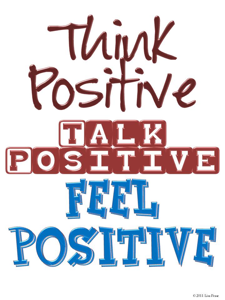 The Lesson Cloud  Free Think Positive Poster