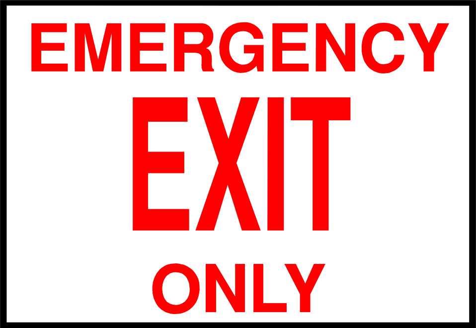 Free Stock Photo   Illustration Of An Emergency Exit Sign     9590