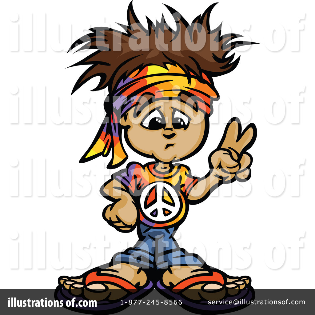 Hippie Clipart  1196348 By Chromaco   Royalty Free  Rf  Stock
