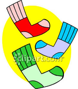 Unmatched Socks   Royalty Free Clipart Picture