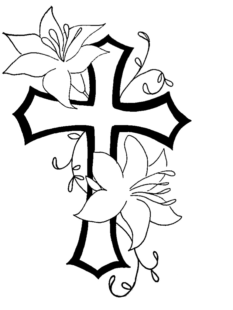 Cross And Flowers Clip Art   Cliparts Co