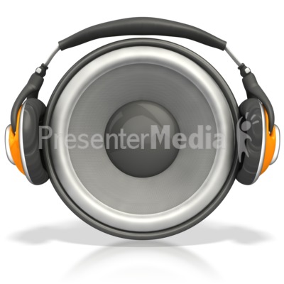 Speaker Wearing Headphones   Science And Technology   Great Clipart