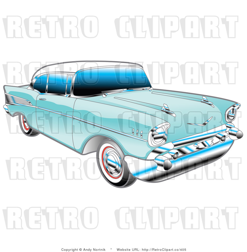 1957 Chevy Bel Air Retro Royalty Free Vector Clipart By Andy Nortnik
