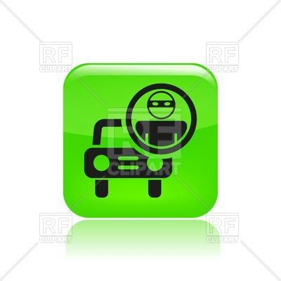 Car Thief Icon   Criminal In Mask And Automobile Icons And Emblems
