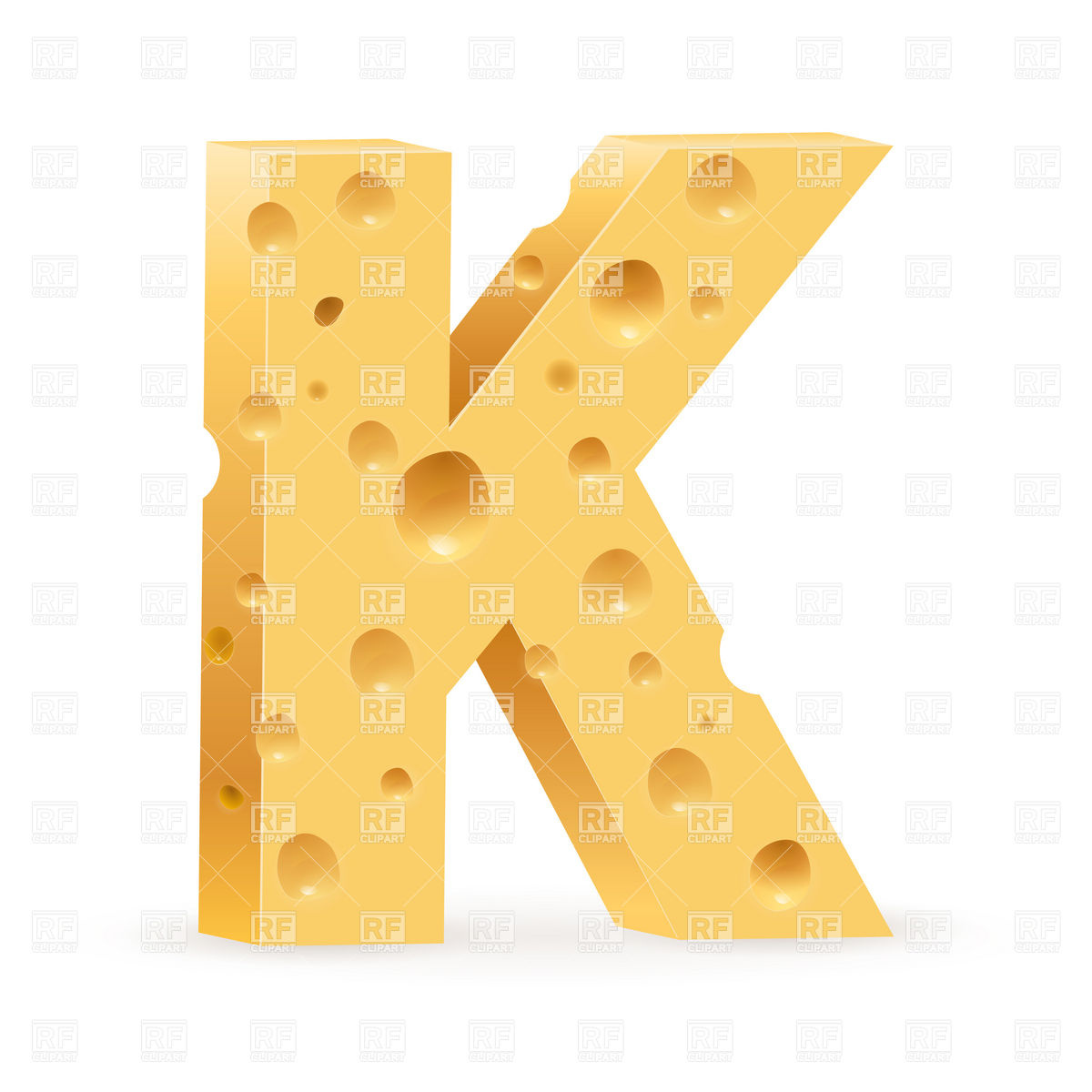 Cheese Font Letter K Download Royalty Free Vector Clipart  Eps