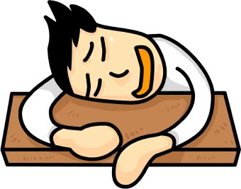 Clip Art Of A Sleepy Student Napping At His Desk