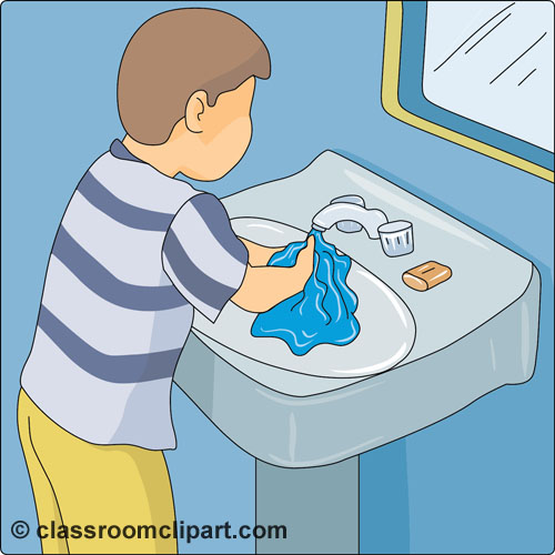 Health   Washing Hands Sink 02   Classroom Clipart