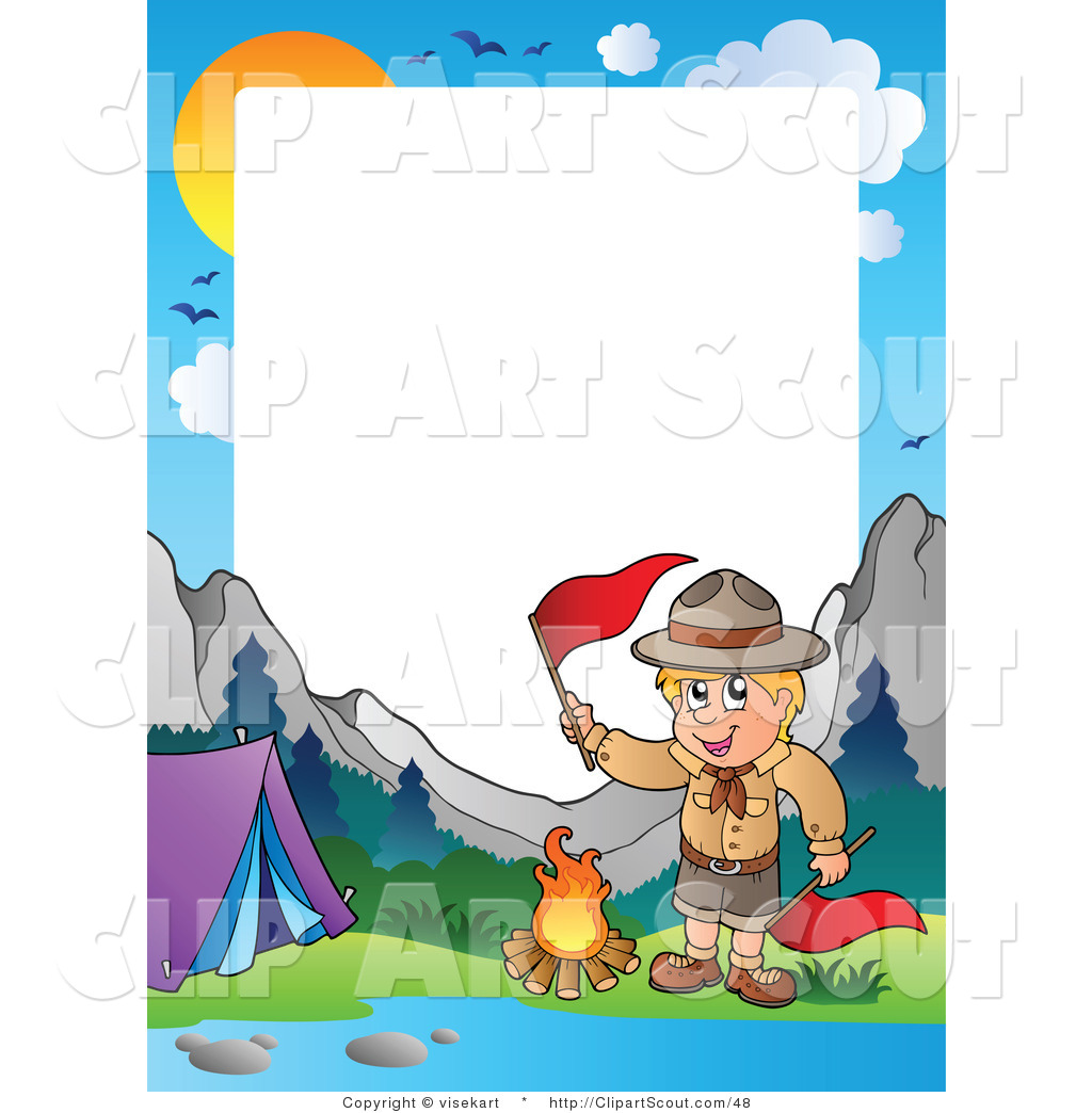 Scout Camping In The Wilderness Border Scout Clip Art Visekart