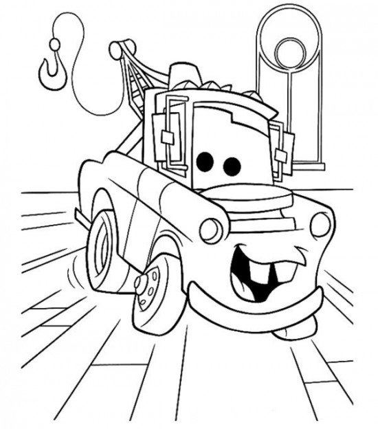 Tow Mater Cars Movie Coloring Pages Picture 1 550x624 Picture