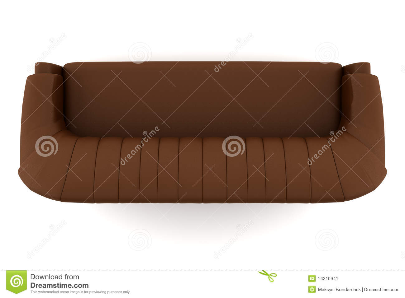 Clipart Couch Top View Top View Of Brown Leather Sofa