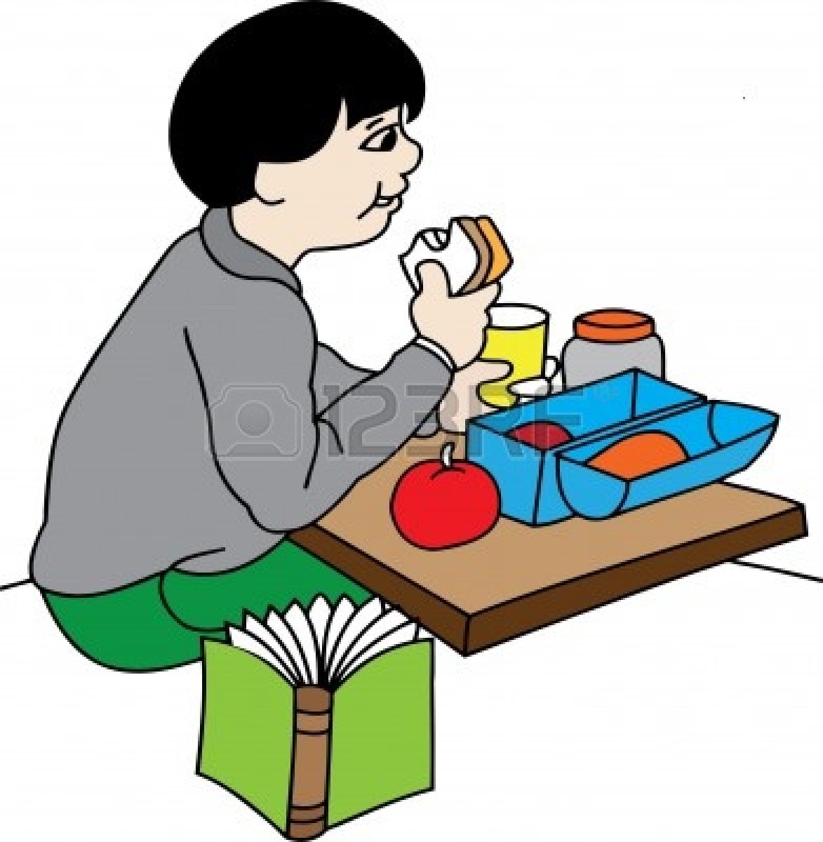 Eating Lunch At School Clip Art