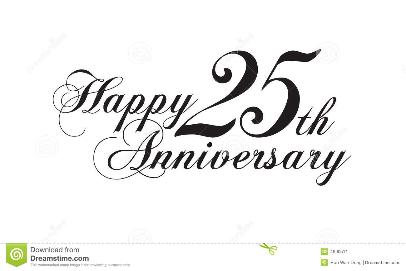 Happy 25th Anniversary Stock Image   Image  4990511