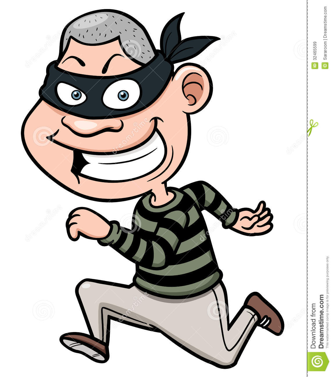 Cartoon Thief Running Royalty Free Stock Images   Image  32465599