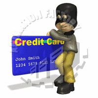 Credit Card Thief Animated Clipart