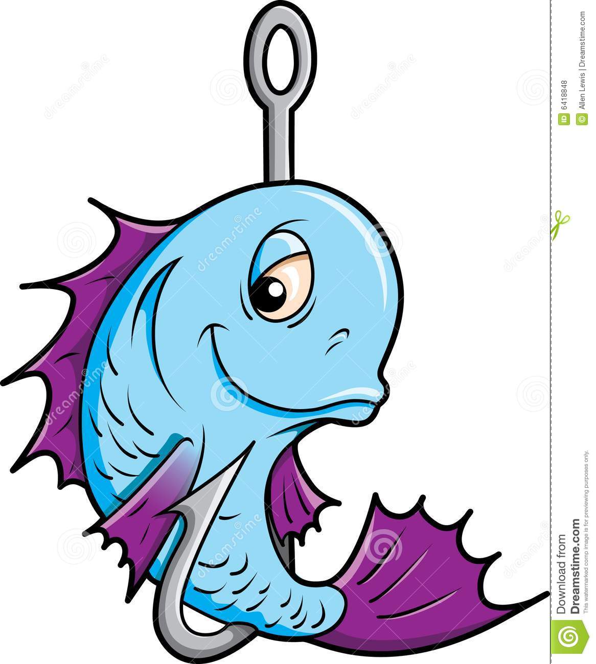 Fish On A Hook  Royalty Free Stock Photos   Image  6418848