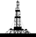 Oil Rig Silhouette Isolated On White Background   Oil Rig