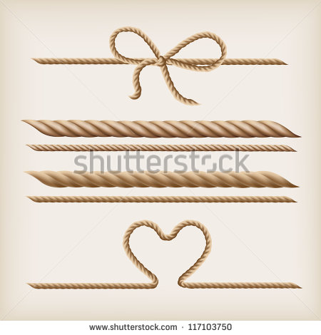 Vector Ropes And Rope Bow   Stock Vector