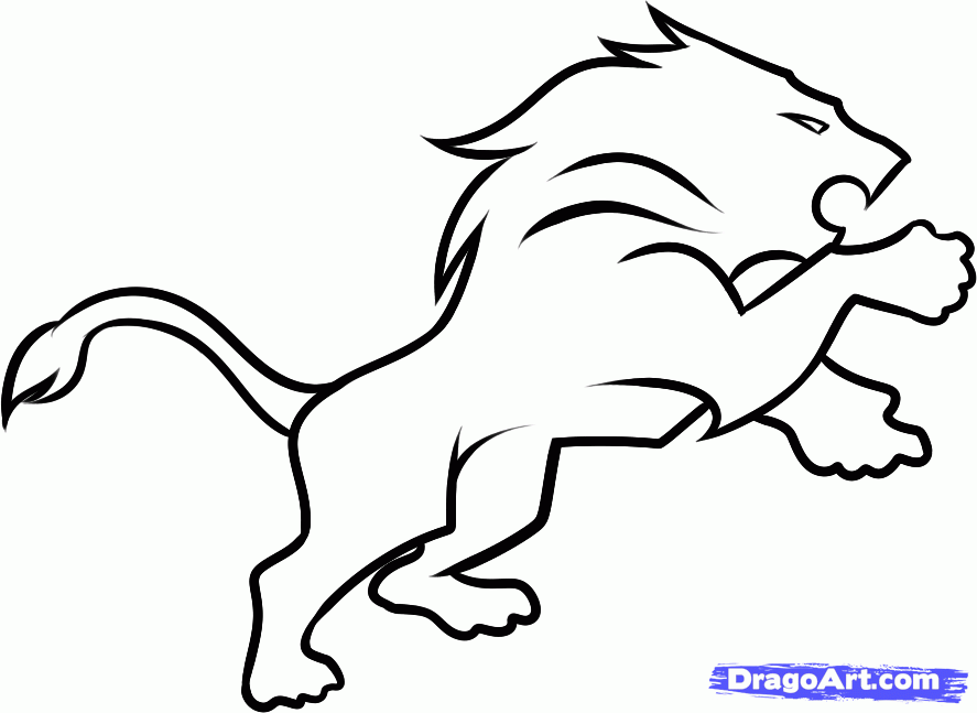How To Draw The Detriot Lions Step By Step Sports Pop Culture Free