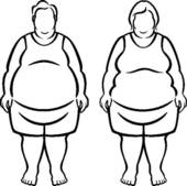 Morbidly Obese People   Royalty Free Clip Art