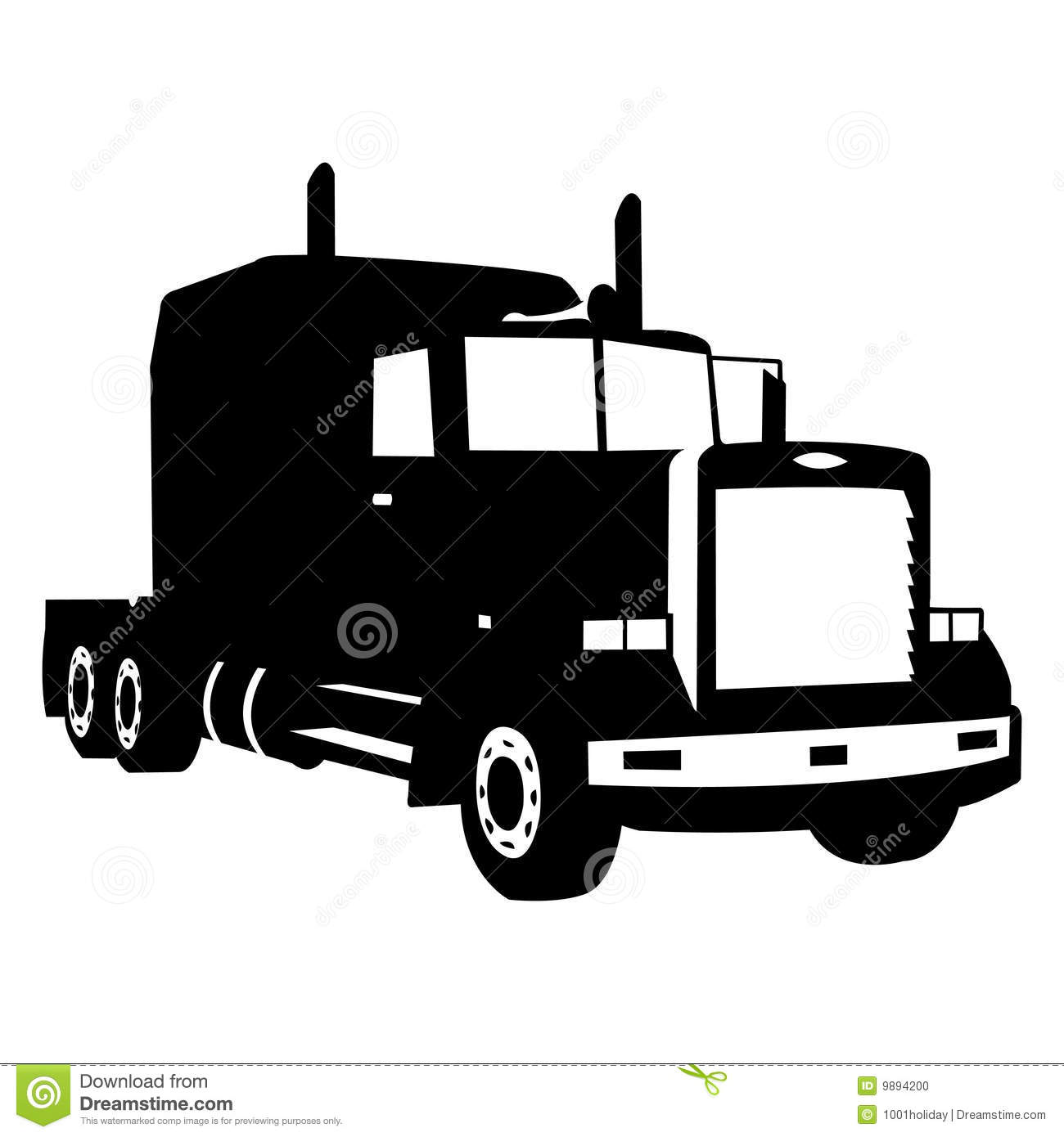 Black Truck Silhouette Vector Illustration