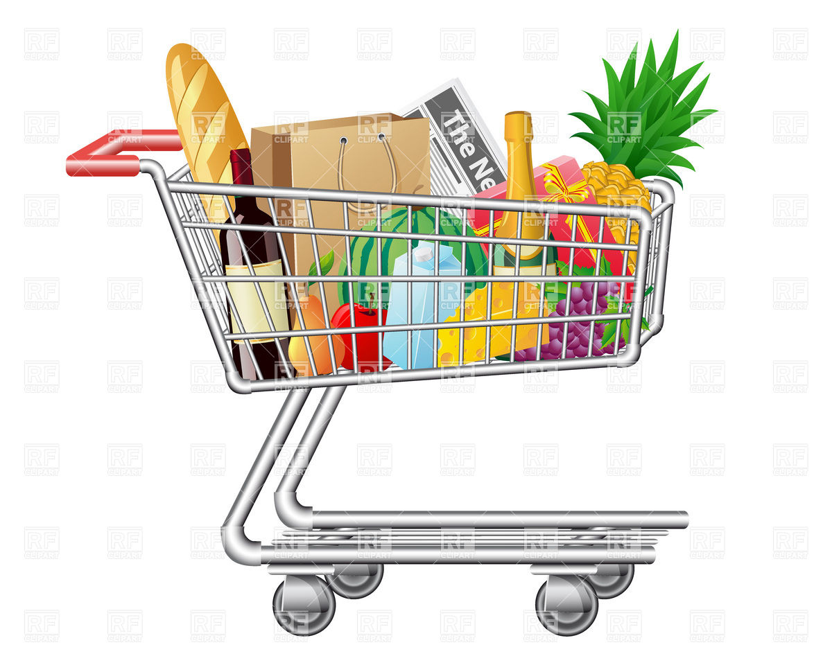 Full Grocery Cart Clipart Images   Pictures   Becuo