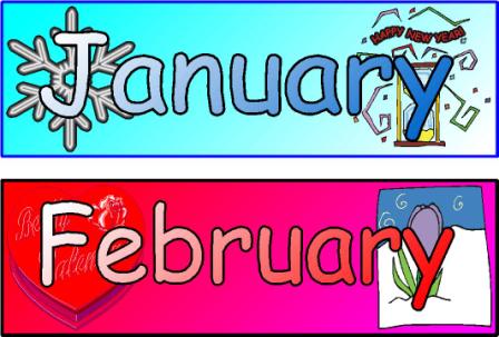 Months Of The Year Clipart Instant Display Teaching