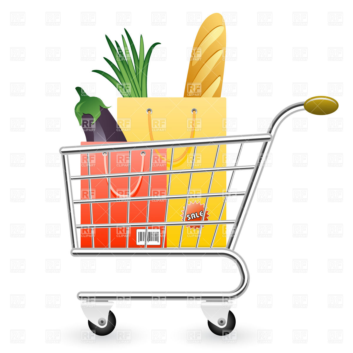 Shopping Cart Full Of Products 5932 Objects Download Royalty Free