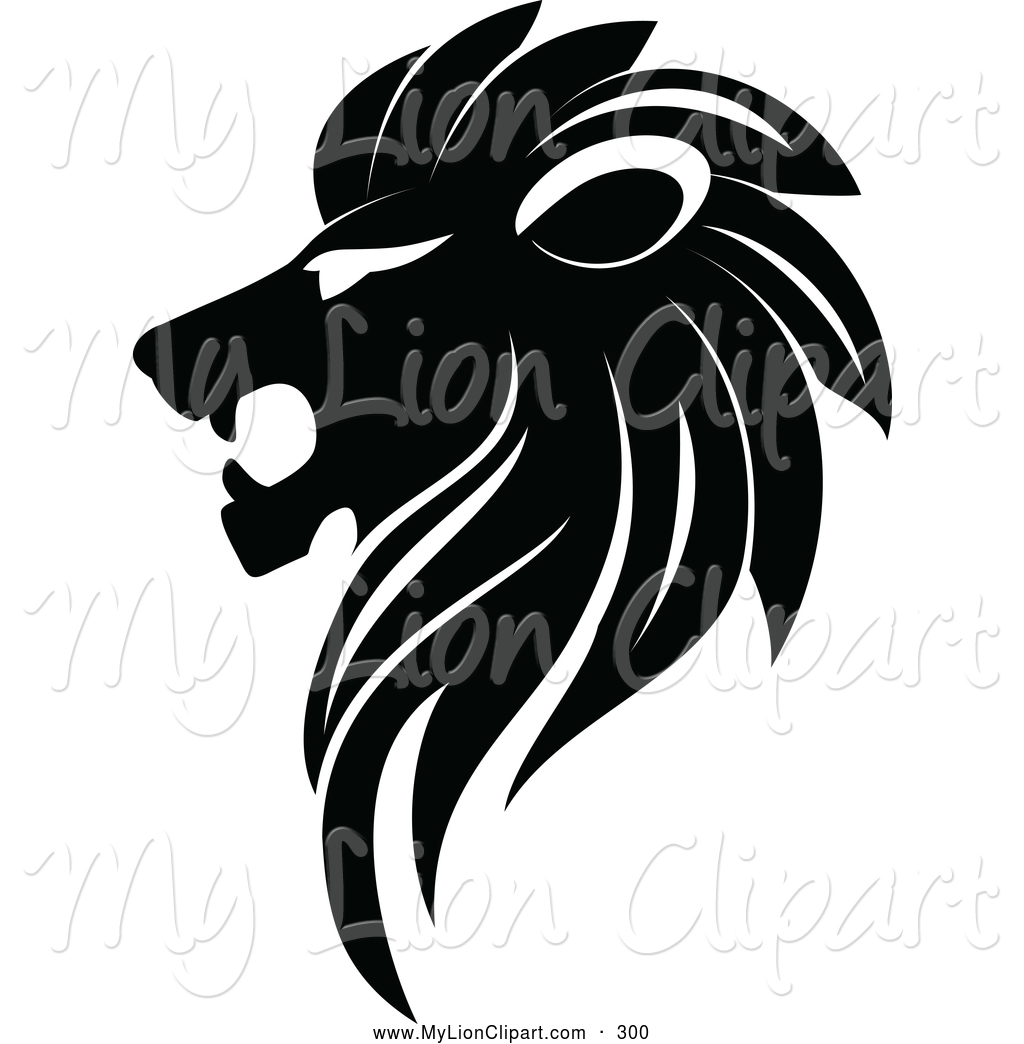 White Lion Logo Looking Left Lion Clip Art Seamartini Graphics