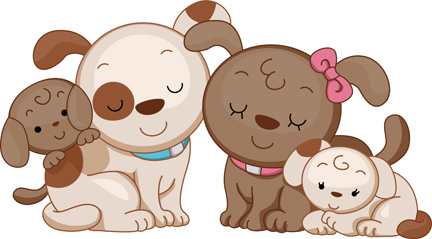 Animal Dog Family Illustration Featuring A Family Of Dogs Price   10