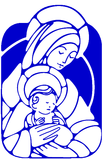 Two Hearts Design   Christmas Clipart   Mary And Baby Jesus