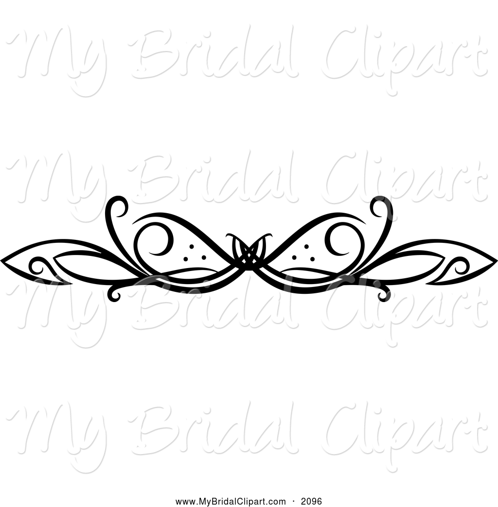 Bridal Clipart Of A Black And White Swirl Design By Seamartini