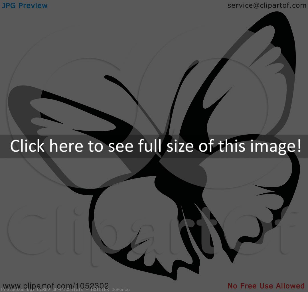 Butterfly Clip Art Black And White  Id  45774