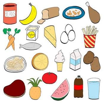 Eating Clip Art  Personal Commercial Use    Perfect For Healthy Eating