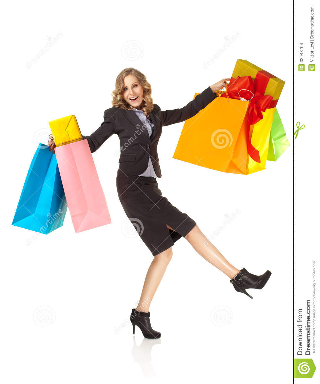 Excited Woman Clipart Excited Woman Happy Shopping