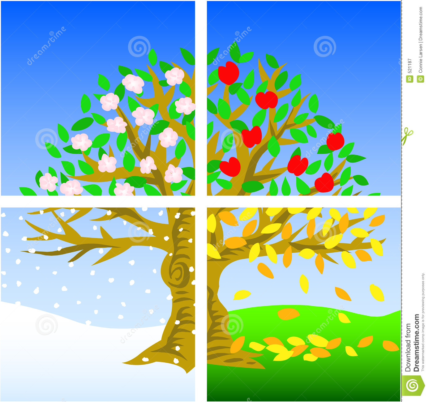 Four Seasons Tree Clipart Four Seasons Royalty Free
