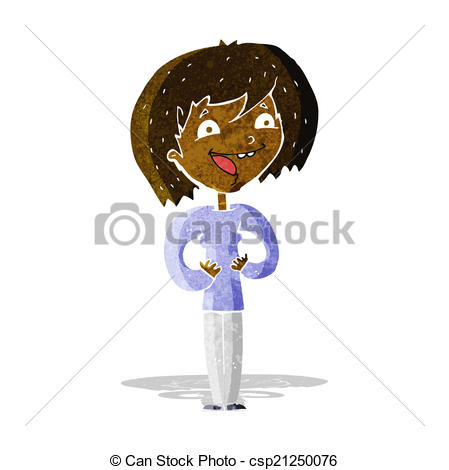 Illustration Of Cartoon Excited Woman Csp21250076   Search Clipart