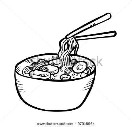 Noodles Clipart Black And White