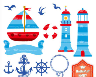 Cute Sailboat Clipart Nautical Clip Art      Clipart