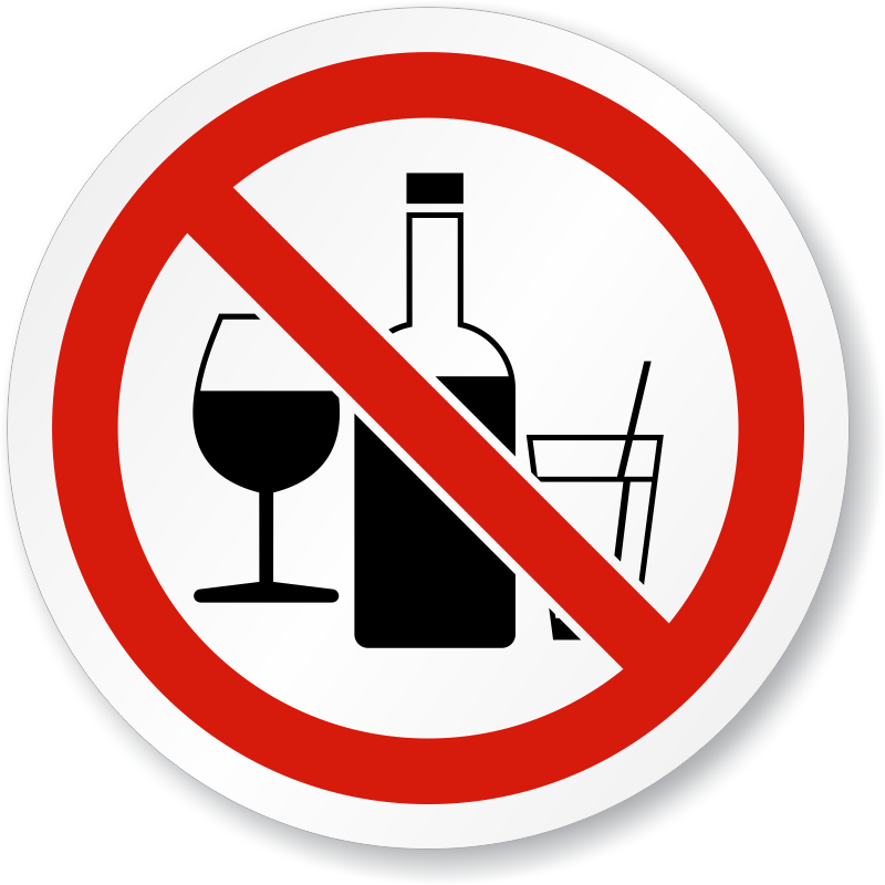 No Alcohol Drugs Iso Sign Is 1100