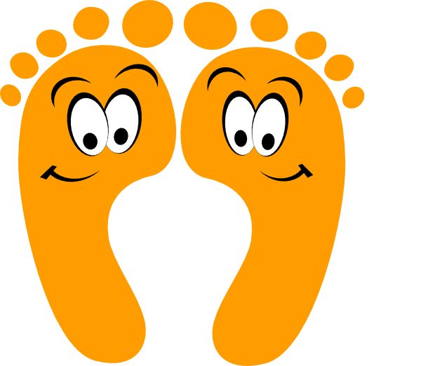 Orange Happy Feet Clip Art At Clker Com   Vector Clip Art Online