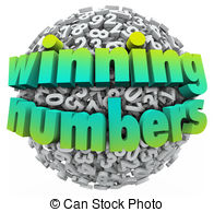 Winning Numbers Ball Lottery Jackpot Game Sweepstakes Clip Art