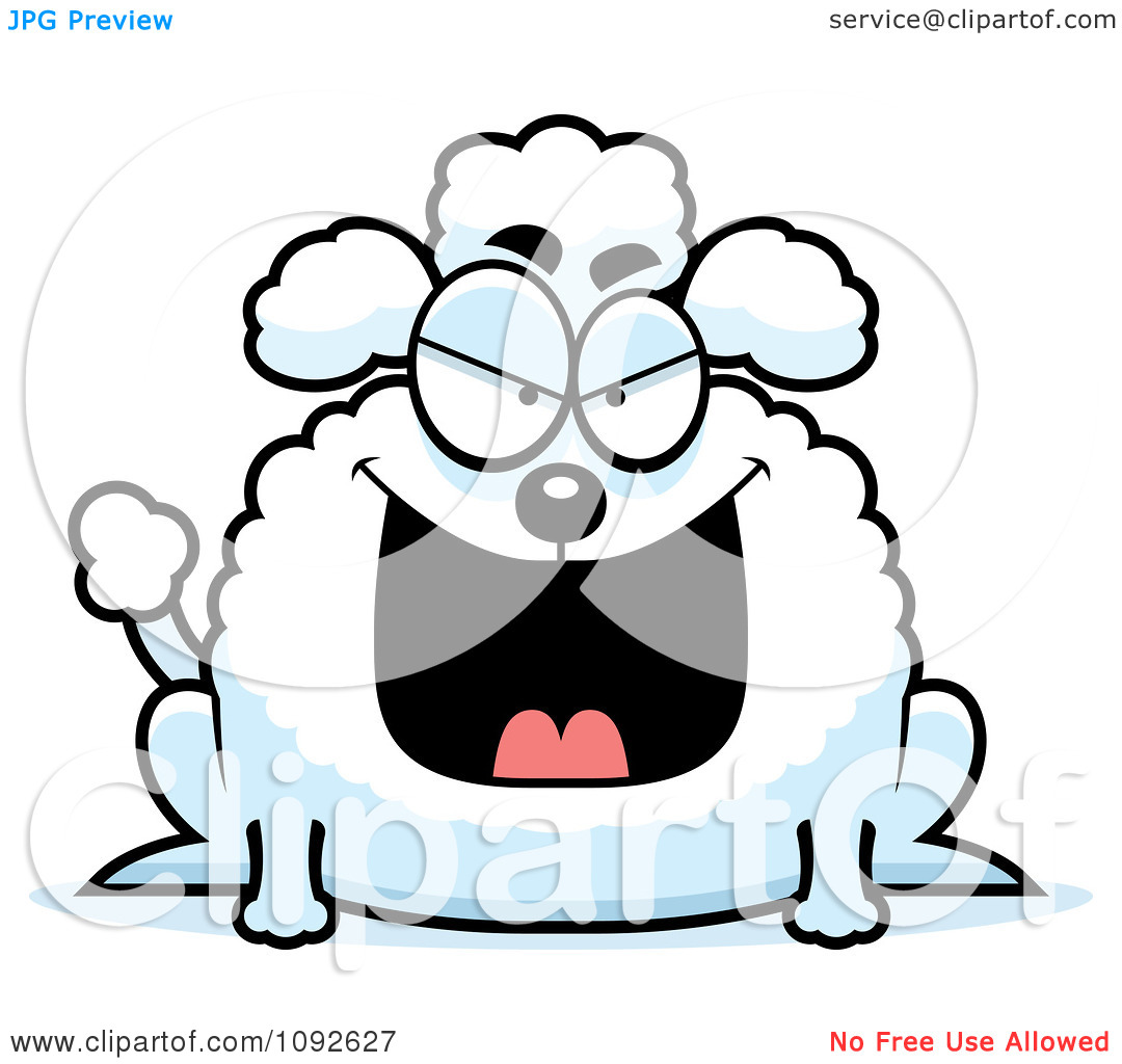 Clipart Chubby Evil Poodle   Royalty Free Vector Illustration By Cory