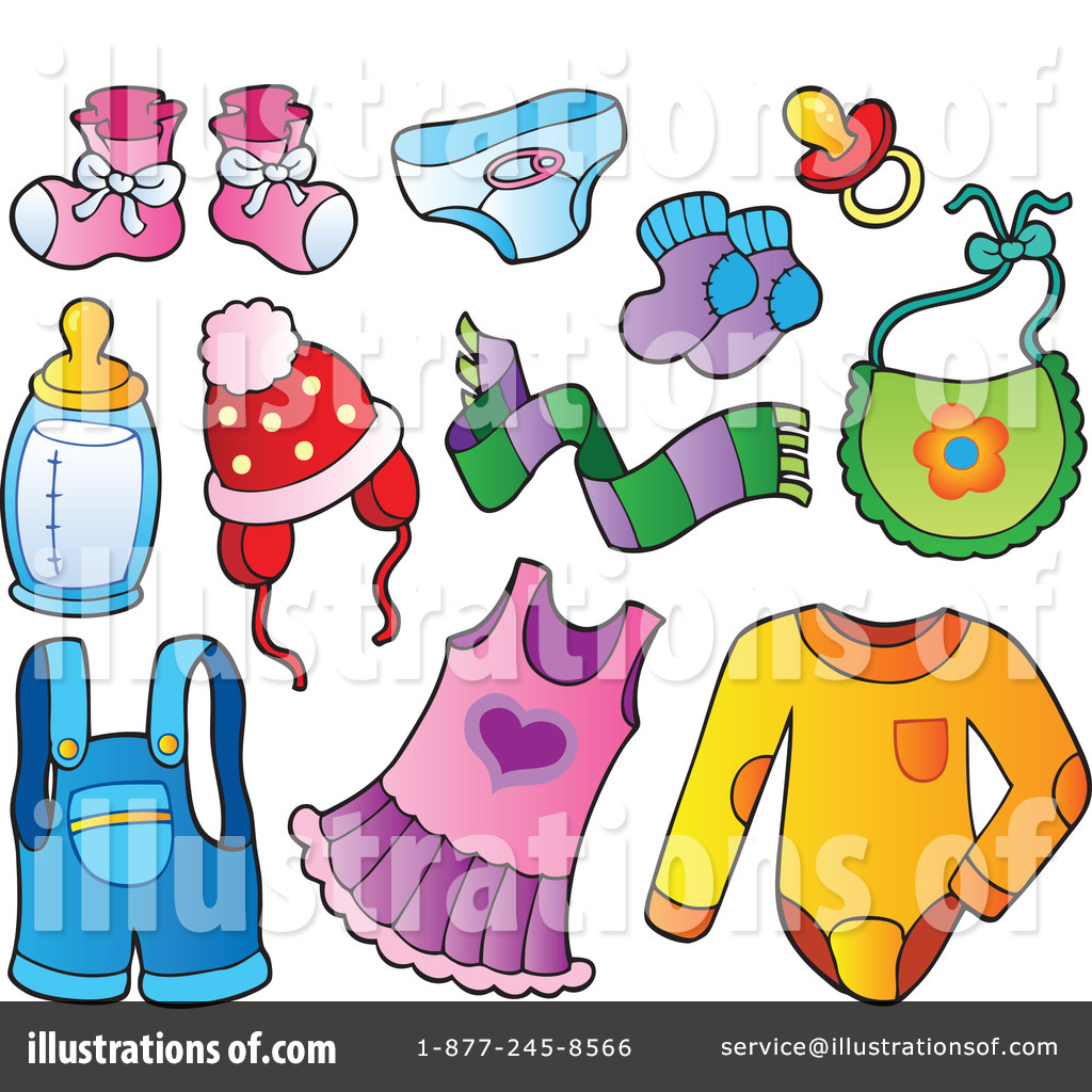 Royalty Free  Rf  Baby Items Clipart Illustration By Visekart   Stock