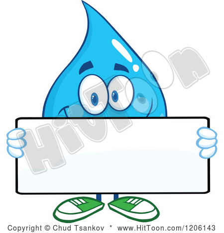Water Drop Clipart 1206143 Cartoon Of A Happy Blue Water Drop Holding