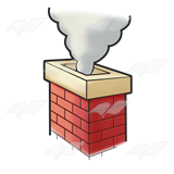 Beka Book    Clip Art    Red Brick Chimney With Gray Smoke