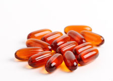 Fish Oil Pills Stock Photography