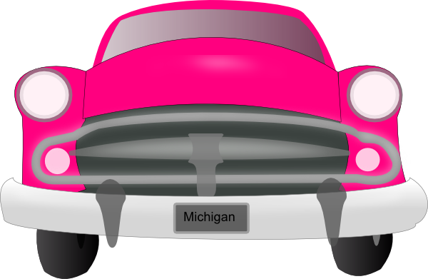 Pink Car Front Clip Art At Clker Com   Vector Clip Art Online Royalty