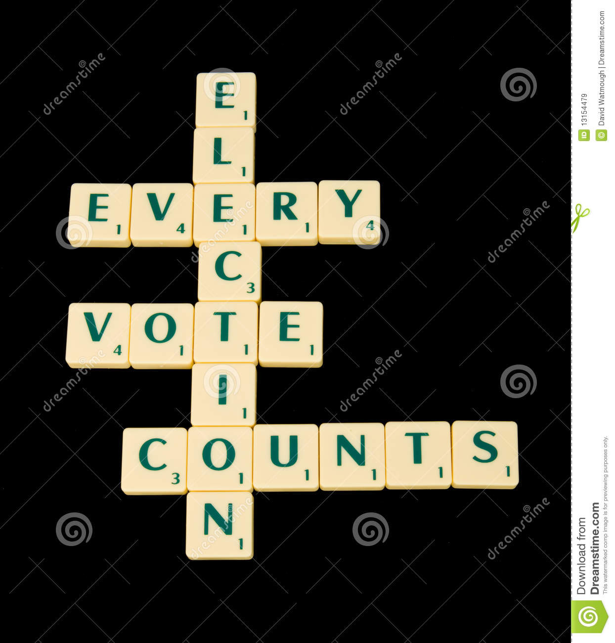 That Every Vote Counts  The Image Is Isolated On A Dark Background