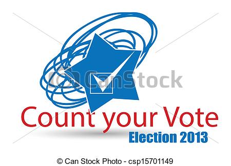 Vector   Election Day   Count Your Vote   Stock Illustration Royalty