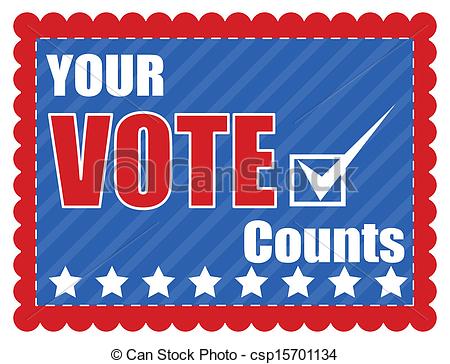Vector   Your Vote Counts   Election Day   Stock Illustration Royalty